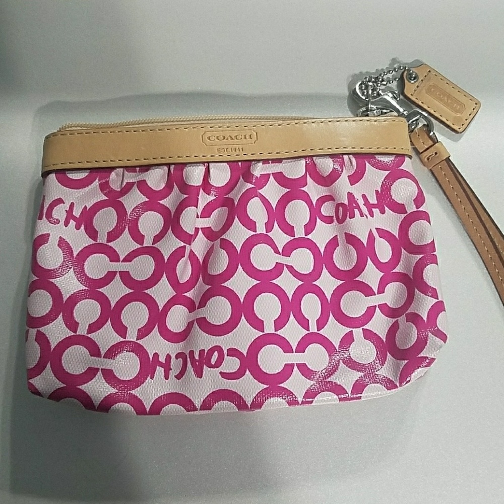 Pink Coach wristlet